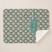 Couverture Sherpa Motif Abstrait de monographie Vintage moderne (Devant (Horizontal))