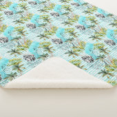 Couverture Sherpa Motif abstrait de palmier d'aquarelle (3/4)