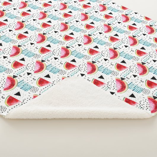 Couverture Sherpa Motif abstrait de pastèque (3/4)