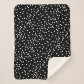 Couverture Sherpa Motif Abstrait de points noirs et blancs (Devant)