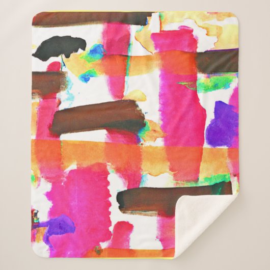 Couverture Sherpa Motif Abstrait dynamique dans l'art (Devant)