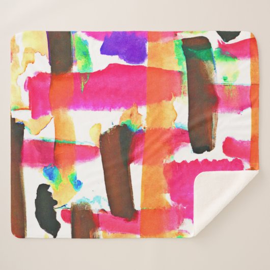 Couverture Sherpa Motif Abstrait dynamique dans l'art (Devant (Horizontal))