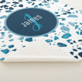 Couverture Sherpa Motif Abstrait en mosaïque de Terrazzo customisé (3/4)