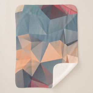 Couverture Sherpa Motif Abstrait en mosaïque polygonale sans soudure