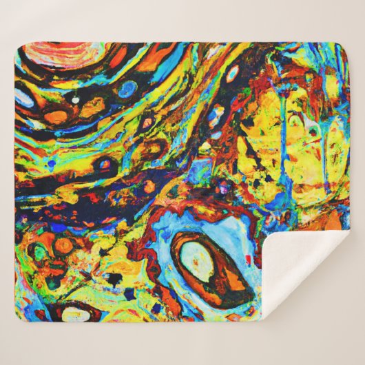 Couverture Sherpa Motif Abstrait exceptionnel (Devant (Horizontal))