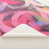 Couverture Sherpa Motif abstrait fait main. Art moderne (3/4)