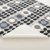 Couverture Sherpa motif Abstrait fleuri sans couture. Style nordique (3/4)