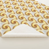 Couverture Sherpa Motif Abstrait fractal orange (3/4)