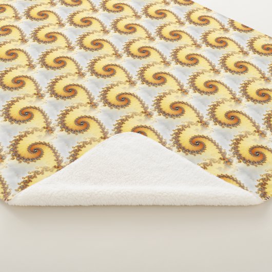 Couverture Sherpa Motif Abstrait fractal orange (3/4)