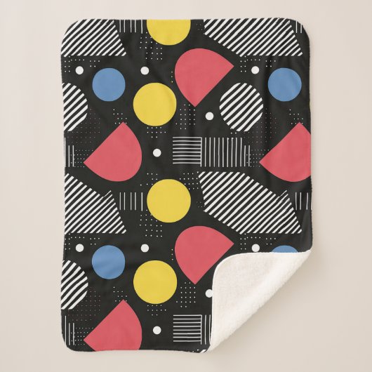 Couverture Sherpa Motif Abstrait géométrique (Devant)