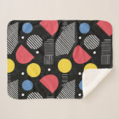 Couverture Sherpa Motif Abstrait géométrique (Devant (Horizontal))