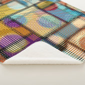 Couverture Sherpa Motif abstrait géométrique dans les images de pixe (3/4)