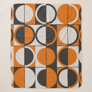 Couverture Sherpa Motif abstrait géométrique du milieu du siècle ave