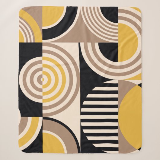 Couverture Sherpa Motif abstrait géométrique moderne. Conception vin (Devant)