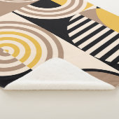 Couverture Sherpa Motif abstrait géométrique moderne. Conception vin (3/4)