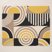 Couverture Sherpa Motif abstrait géométrique moderne. Conception vin (Devant (Horizontal))