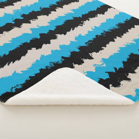 Couverture Sherpa Motif Abstrait gris noir (3/4)