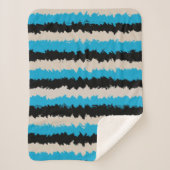 Couverture Sherpa Motif Abstrait gris noir (Devant)