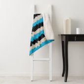 Couverture Sherpa Motif Abstrait gris noir (En situation)