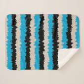 Couverture Sherpa Motif Abstrait gris noir (Devant (Horizontal))