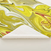 Couverture Sherpa Motif abstrait jaune (3/4)