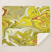 Couverture Sherpa Motif abstrait jaune (Devant (Horizontal))