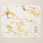 Couverture Sherpa Motif abstrait moderne en faux or (Devant (Horizontal))