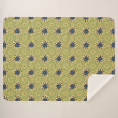 Couverture Sherpa Motif Abstrait noir et jaune rétro (Devant (Horizontal))