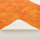Couverture Sherpa Motif Abstrait Orange (3/4)
