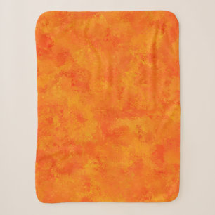Couverture Sherpa Motif Abstrait Orange
