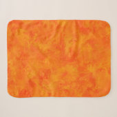 Couverture Sherpa Motif Abstrait Orange (Devant (Horizontal))