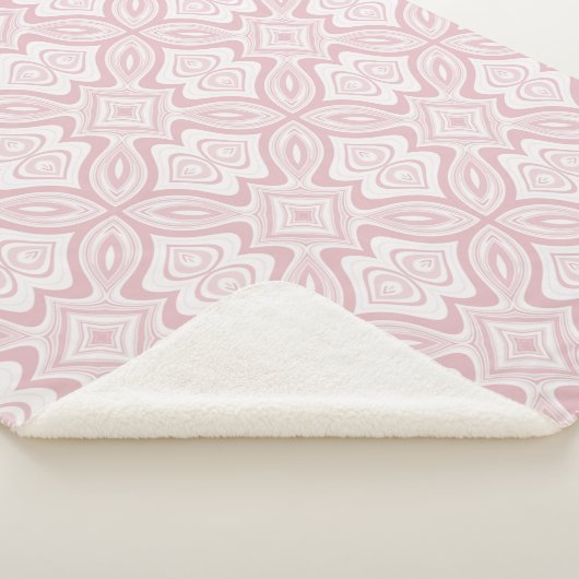 Couverture Sherpa Motif Abstrait rose vif moderne (3/4)