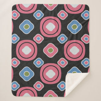 Couverture Sherpa Motif abstrait sans couture avec l'image d'oval g