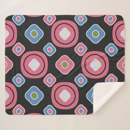 Couverture Sherpa Motif abstrait sans couture avec l'image d'oval g (Devant (Horizontal))