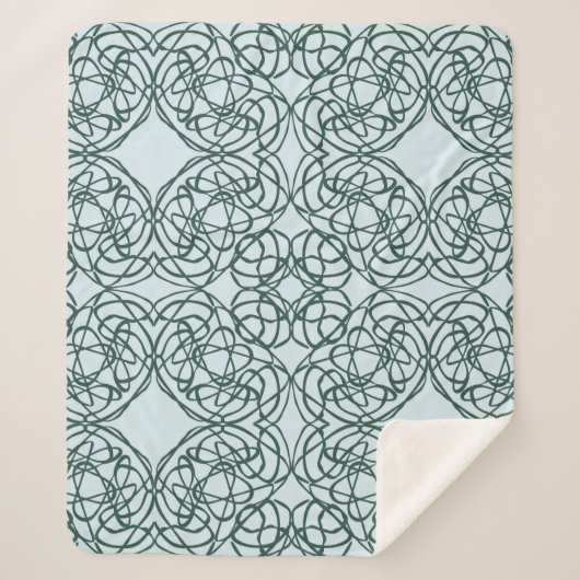 Couverture Sherpa motif Abstrait sans faille avec éléments de la vil (Devant)
