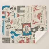 Couverture Sherpa motif Abstrait sans faille sur le thème de la Fran (Devant (Horizontal))