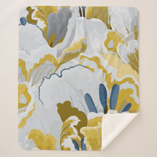 Couverture Sherpa motif Abstrait sans soudure. gris clair, jaune, g