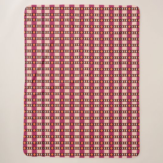 Couverture Sherpa Motif Abstrait Unique (Devant)