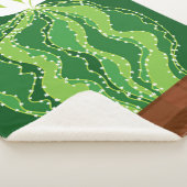 Couverture Sherpa motif Abstrait vert cactus transparent (3/4)