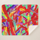 Couverture Sherpa Motif Abstrait vif (Devant (Horizontal))