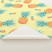 Couverture Sherpa Motif ananas (3/4)