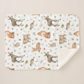 Couverture Sherpa Motif animal de bois mou (Devant (Horizontal))
