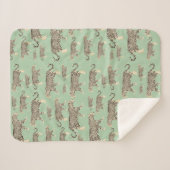 Couverture Sherpa Motif animal Jungle Jaguar (Devant (Horizontal))