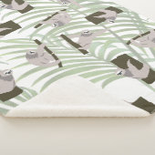 Couverture Sherpa Motif animal mignon Sloth en forêt sauvage (3/4)