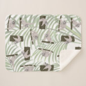Couverture Sherpa Motif animal mignon Sloth en forêt sauvage (Devant (Horizontal))