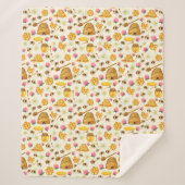 Couverture Sherpa Motif apicole (Devant)