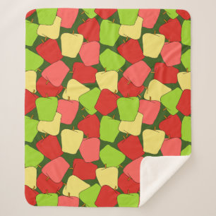 Couverture Sherpa Motif Apple Jumble