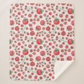 Couverture Sherpa Motif aquarelle de tomates (Devant)
