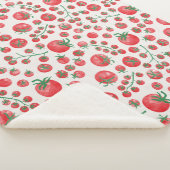 Couverture Sherpa Motif aquarelle de tomates (3/4)