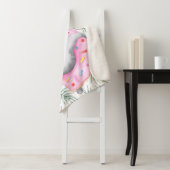 Couverture Sherpa Motif aquarelle peint à la main avec koala tropica (En situation)